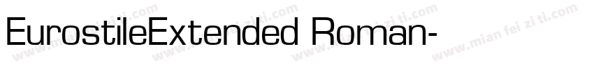 EurostileExtended Roman字体转换